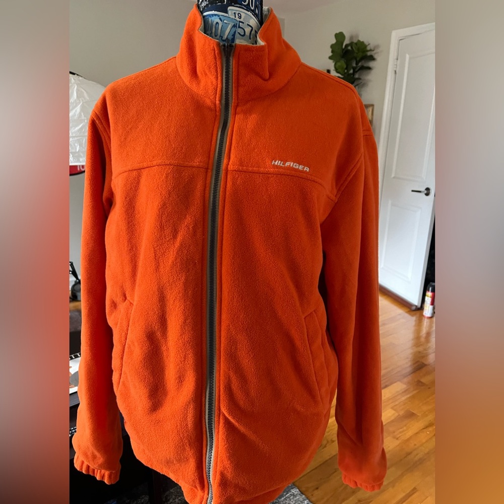 Preowned Authentic Tommy Hilfiger Men’s Reversible Fleece Bomber Jacket